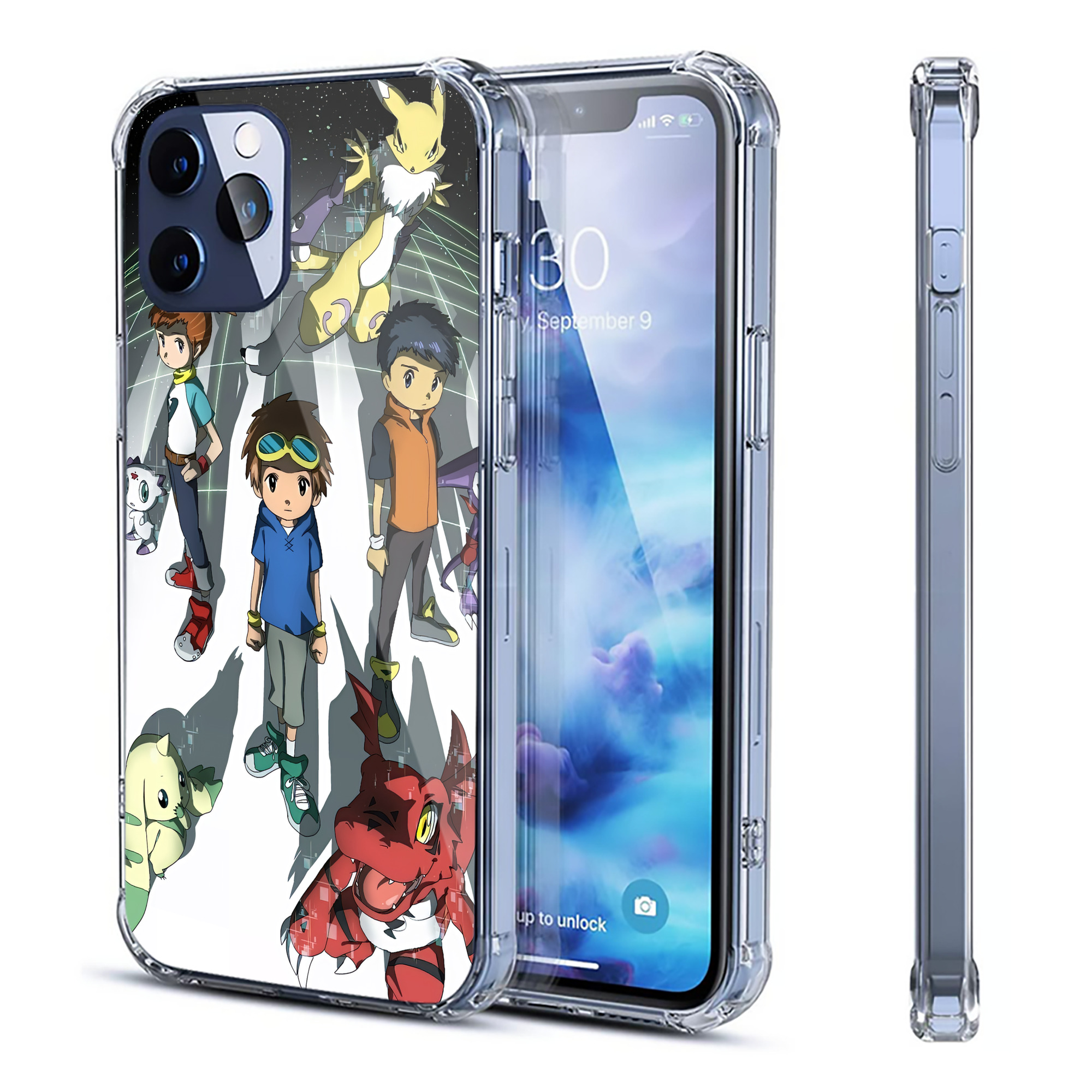 （画像用） Digimon デジタルモンスター/デジモン 【iPhone 12シリーズ対応】透明スマホケース（クリアソフトケース）